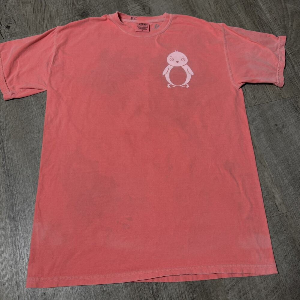Humorous Penguin T Shirt How NoTTY Are You Pink Distressed Comfort Colors Size M